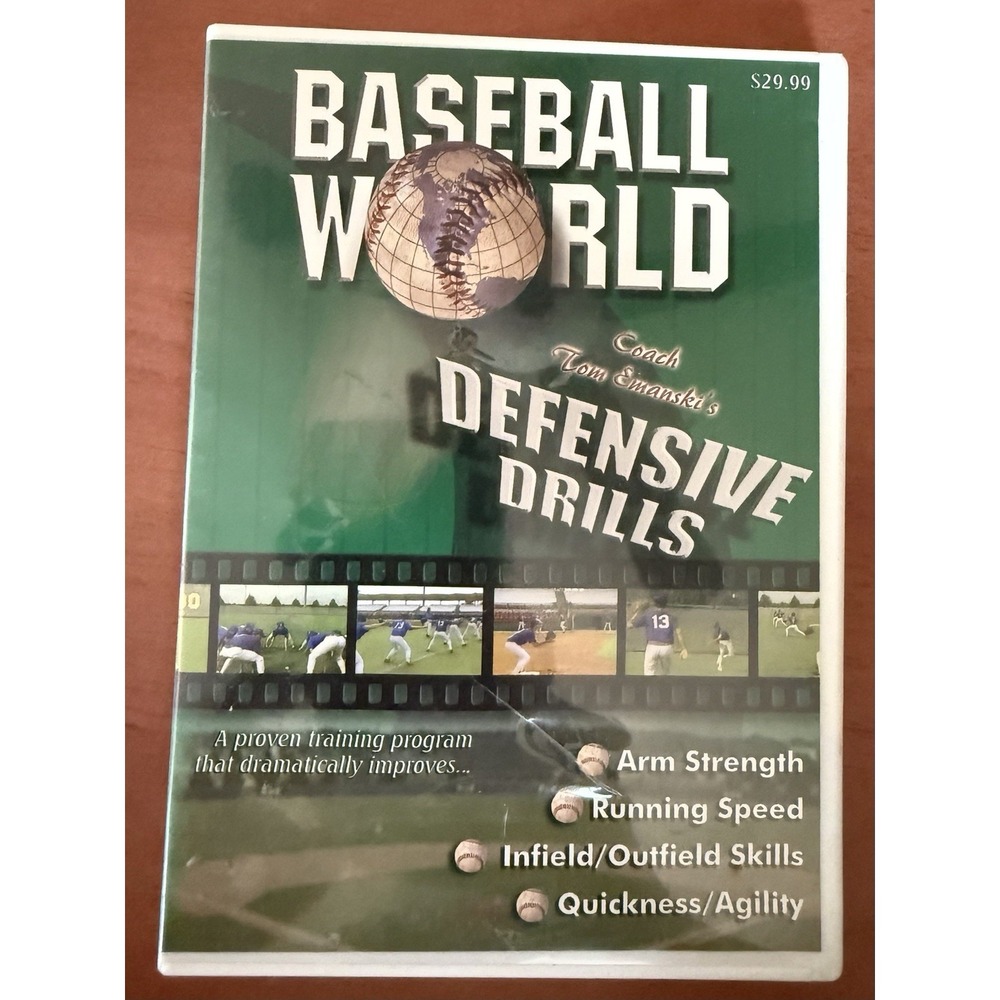 Baseball Worlds Defensive‎ Drills DVD Coach Tom Emanski's EUC